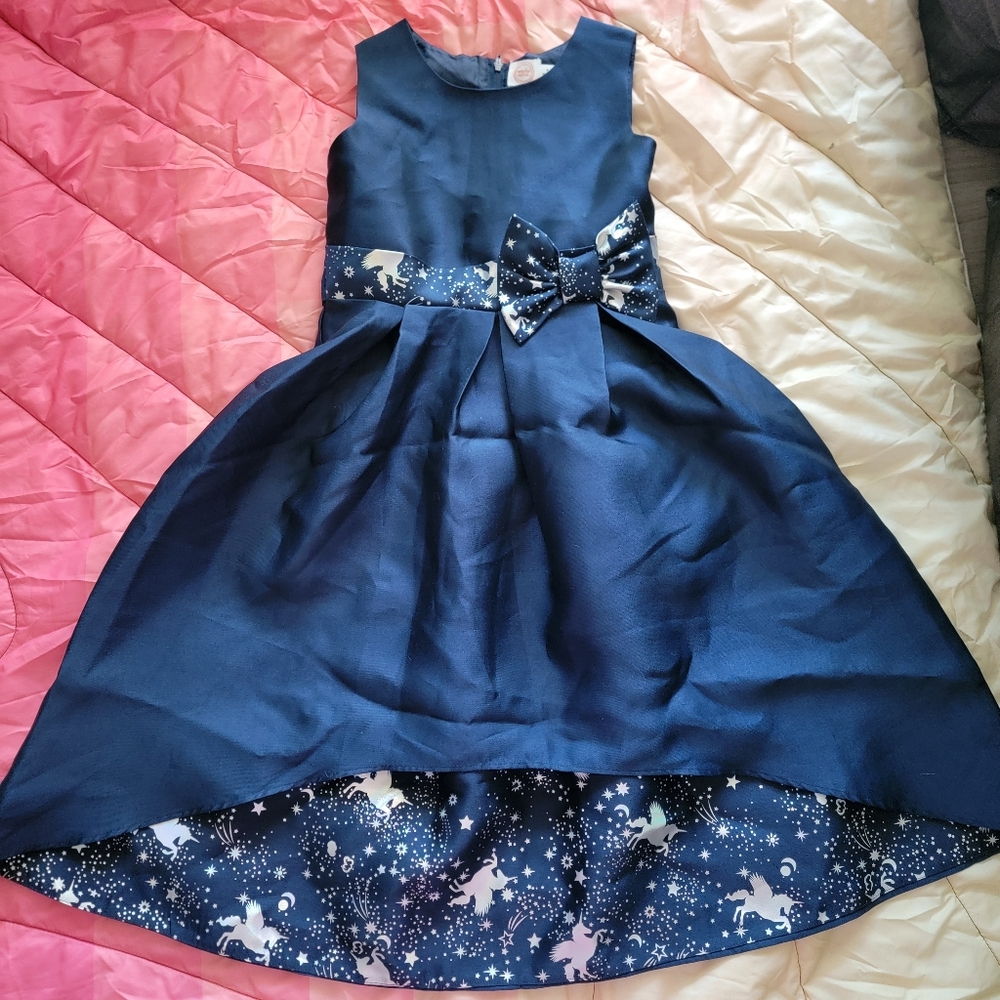 Wonder Nation Navy Blue Unicorn Dress